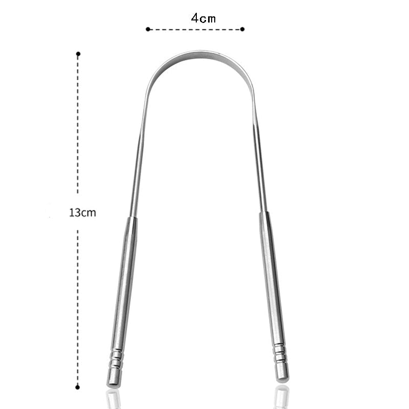 Stainless Steel Tongue Scraper Cleaning Oral Tongue Coating.