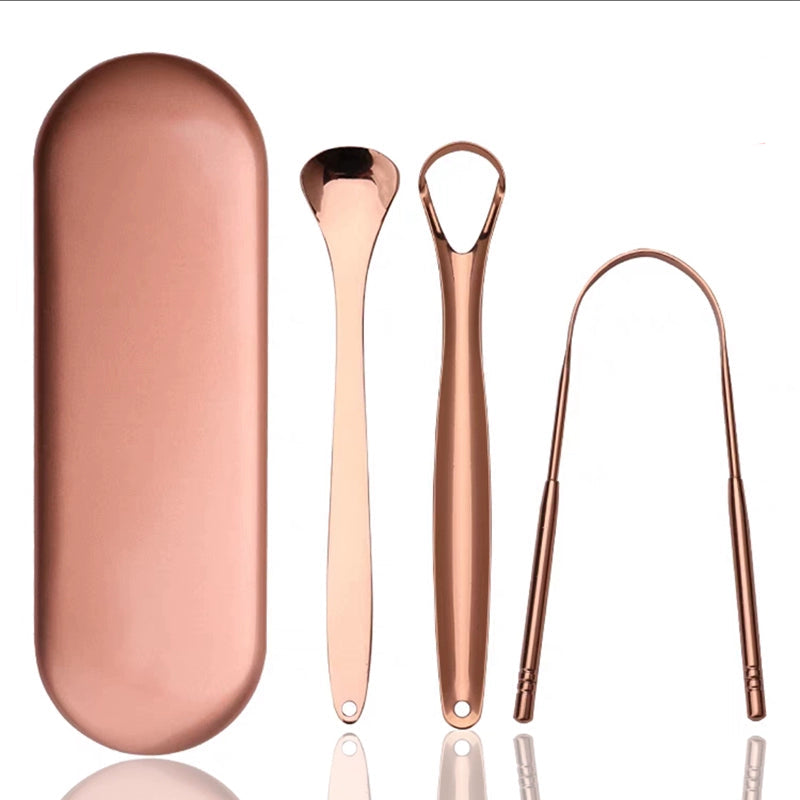 Stainless Steel Tongue Scraper Cleaning Oral Tongue Coating.