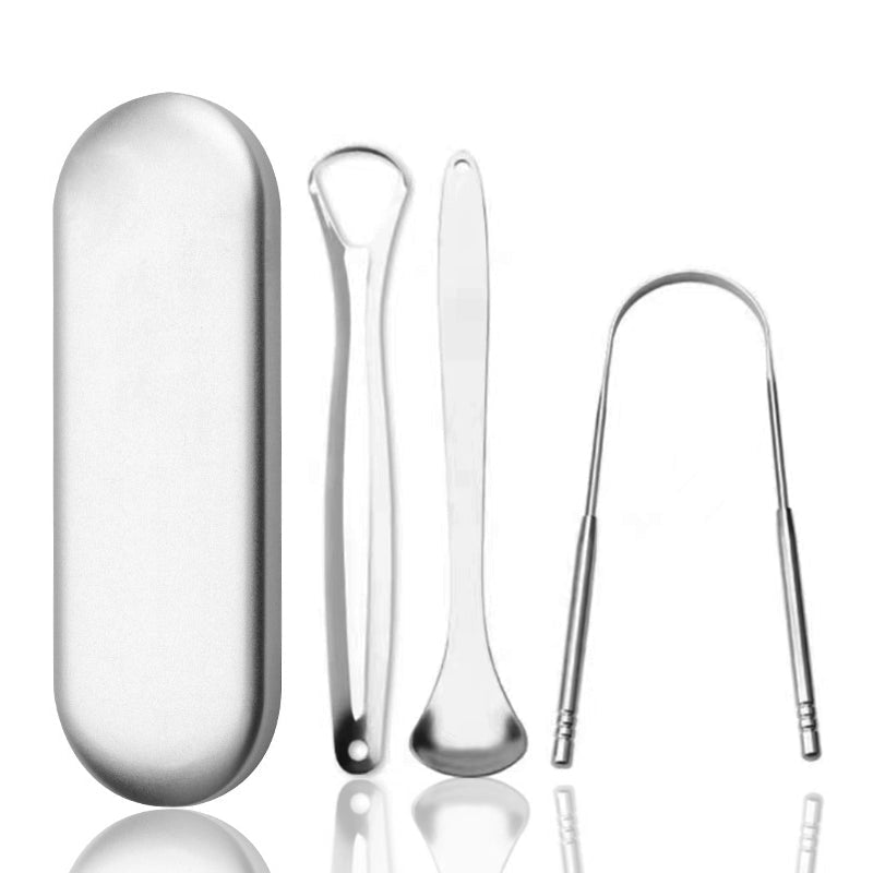 Stainless Steel Tongue Scraper Cleaning Oral Tongue Coating.