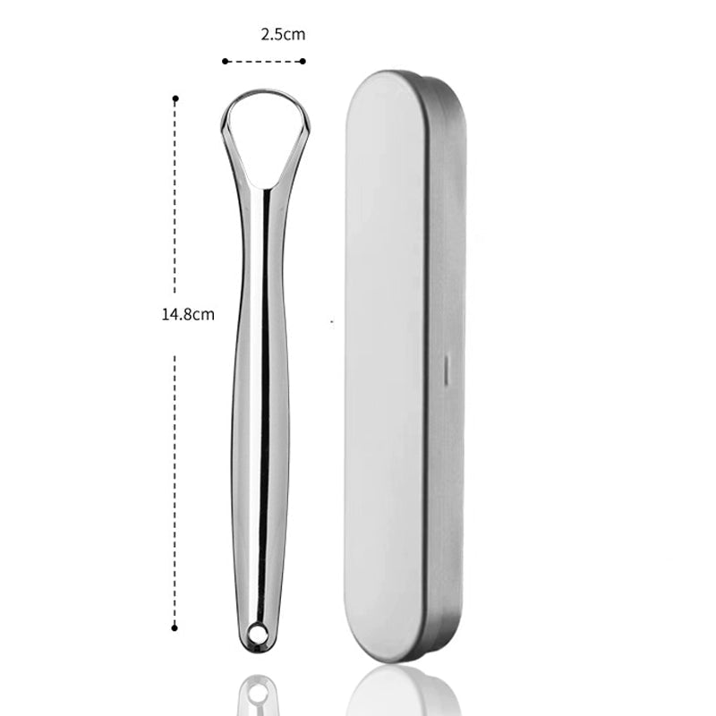 Stainless Steel Tongue Scraper Cleaning Oral Tongue Coating.