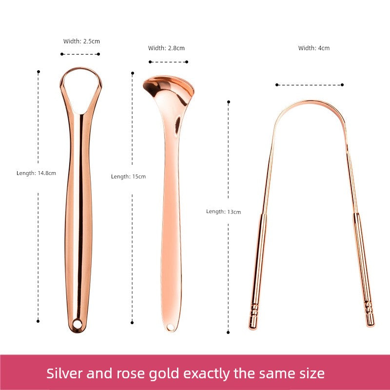 Stainless Steel Tongue Scraper Cleaning Oral Tongue Coating.