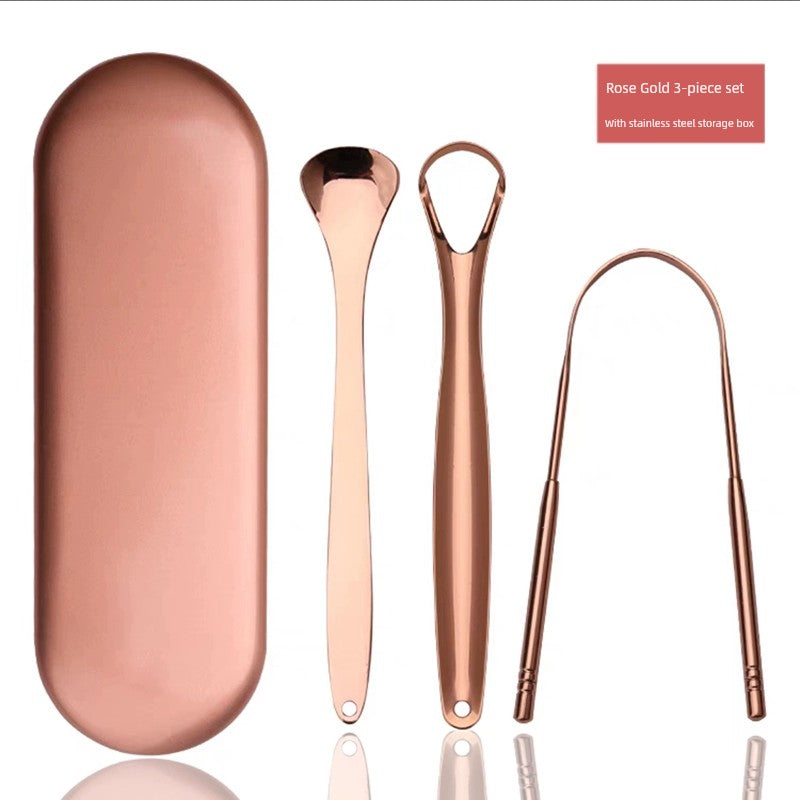 Stainless Steel Tongue Scraper Cleaning Oral Tongue Coating.