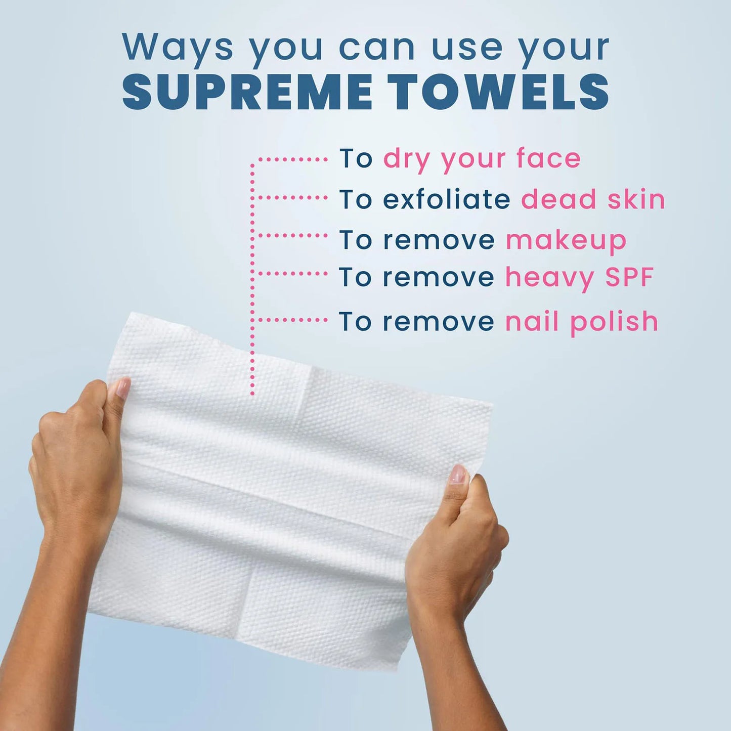 Disposable Face Wash Towel, Thick Cotton, Soft.