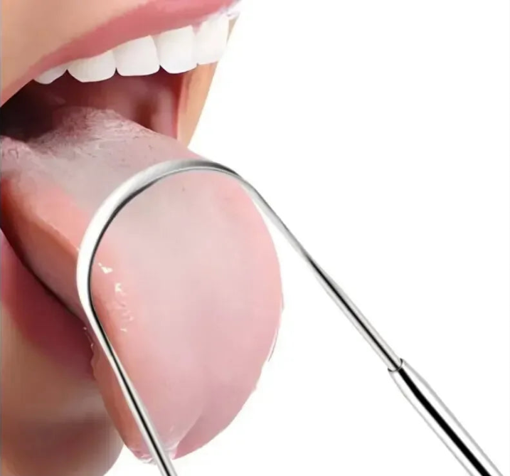 Stainless Steel Tongue Scraper Cleaning Oral Tongue Coating.
