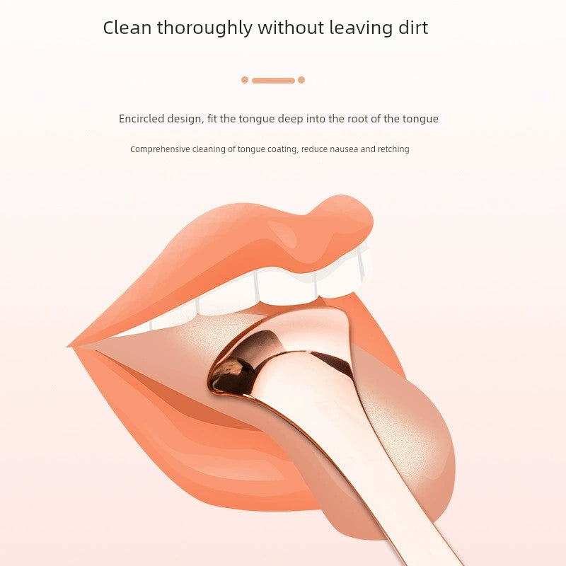 Stainless Steel Tongue Scraper Cleaning Oral Tongue Coating.