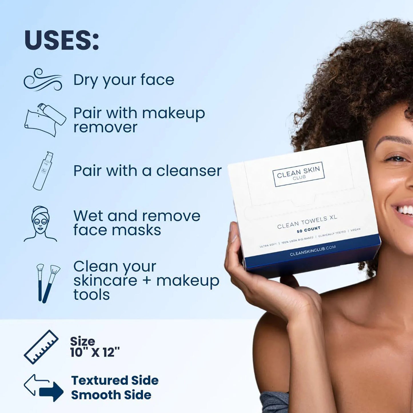 Disposable Face Wash Towel, Thick Cotton, Soft.