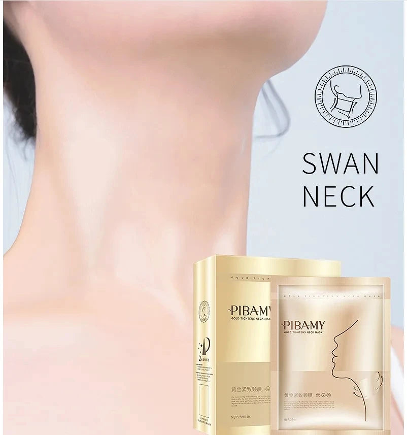 10Pcs Golden Neck Lifting Mask